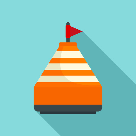 Orange buoy icon. Flat illustration of orange buoy vector icon for web designのイラスト素材
