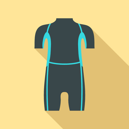 Diving wetsuit icon. Flat illustration of diving wetsuit vector icon for web designのイラスト素材