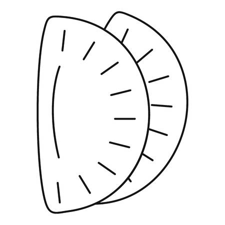 Mexican patty icon. Outline mexican patty vector icon for web design isolated on white backgroundのイラスト素材
