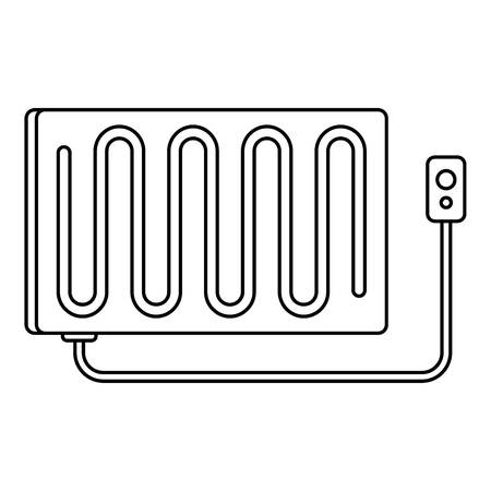 Warm electric blanket icon. Outline warm electric blanket vector icon for web design isolated on white backgroundのイラスト素材