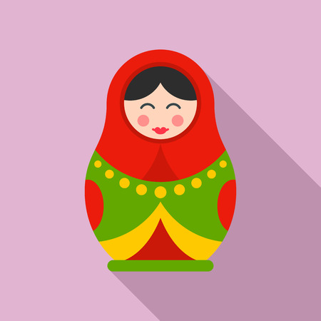 Nesting doll icon. Flat illustration of nesting doll vector icon for web designのイラスト素材