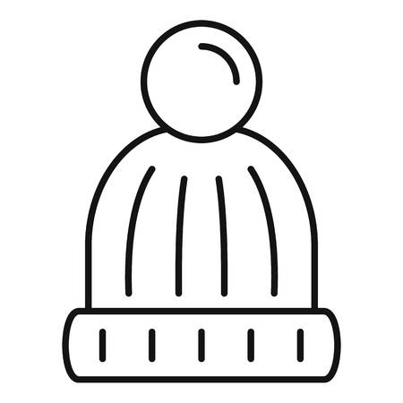 Winter hat icon. Outline winter hat vector icon for web design isolated on white backgroundのイラスト素材