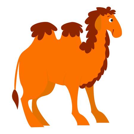 Camel icon. Cartoon of camel vector icon for web design isolated on white backgroundのイラスト素材