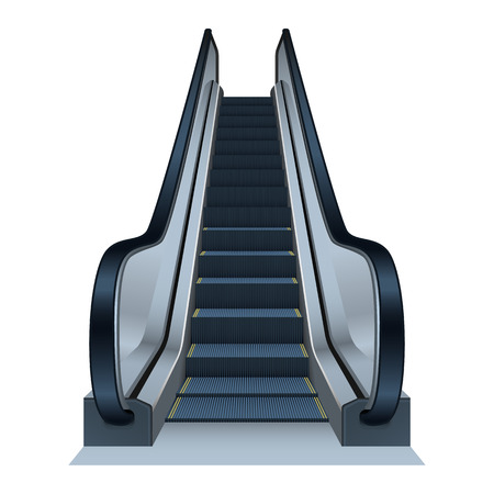 Escalator icon. Realistic illustration of escalator vector icon for web designのイラスト素材