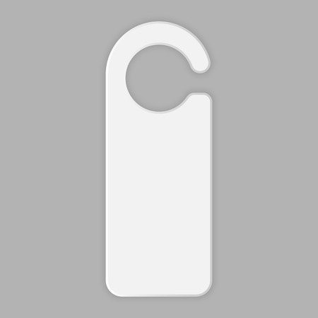 Hotel room door tag icon. Realistic illustration of hotel room door tag vector icon for web designのイラスト素材