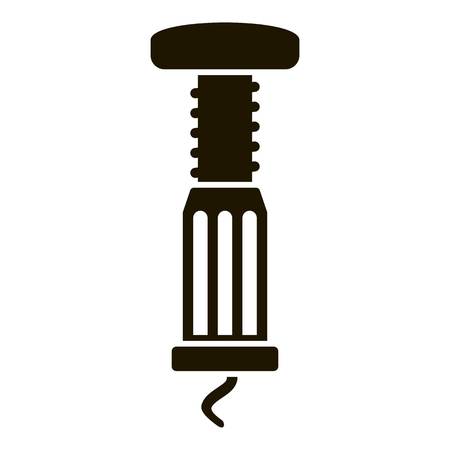 Spiral bottle opener icon. Simple illustration of spiral bottle opener vector icon for web design isolated on white backgroundのイラスト素材