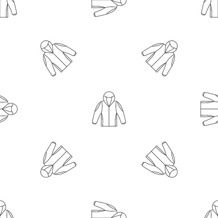 Camp jacket icon. Outline illustration of camp jacket vector icon for web design isolated on white backgroundのイラスト素材