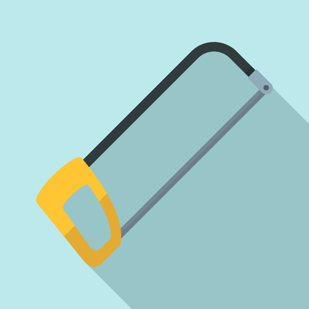 Hacksaw icon. Flat illustration of hacksaw vector icon for web designのイラスト素材