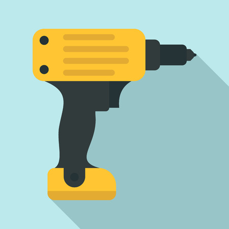 Electric wireless drill icon. Flat illustration of electric wireless drill vector icon for web designのイラスト素材