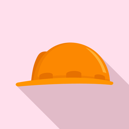 Construction protect helmet icon. Flat illustration of construction protect helmet vector icon for web designのイラスト素材