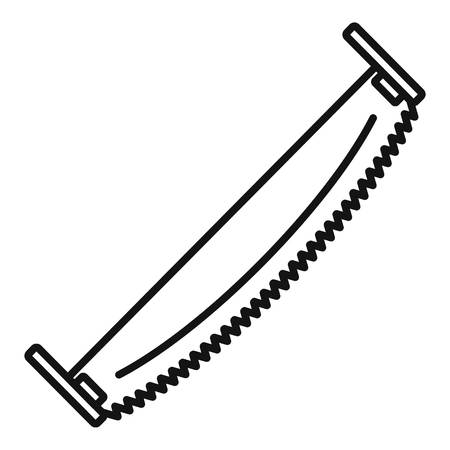 Saw two hand icon. Outline saw two hand vector icon for web design isolated on white backgroundのイラスト素材