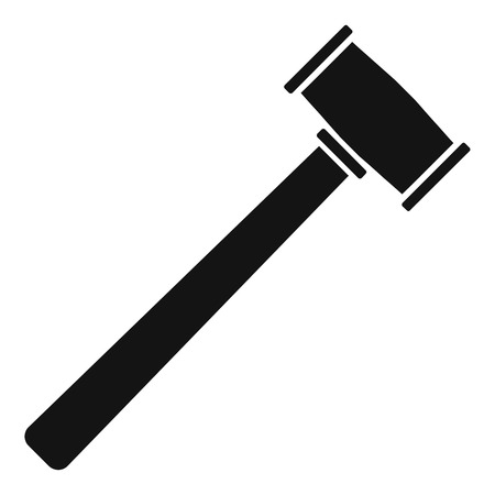 Rubber hammer icon. Simple illustration of rubber hammer vector icon for web design isolated on white backgroundのイラスト素材