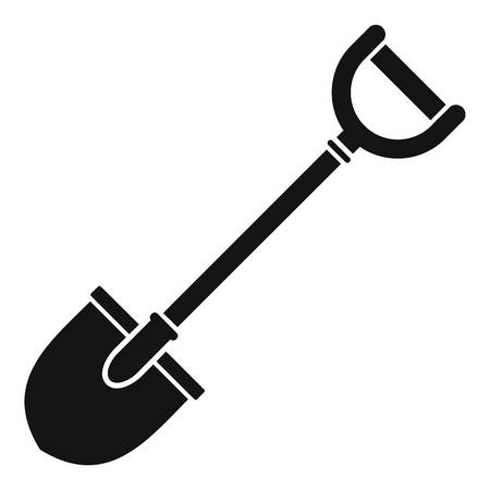 Construct shovel icon. Simple illustration of construct shovel vector icon for web design isolated on white backgroundのイラスト素材