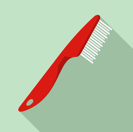 Cat brush icon, flat styleの写真素材