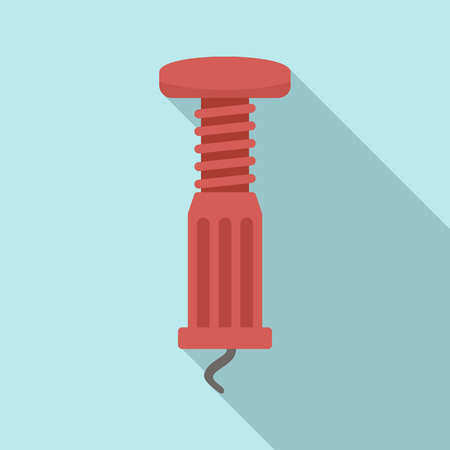 Spiral bottle opener icon, flat styleの写真素材