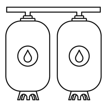 Reserve water bottle icon. Outline reserve water bottle icon for web design isolated on white backgroundの写真素材