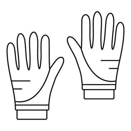Diving gloves icon. Outline diving gloves icon for web design isolated on white backgroundの写真素材