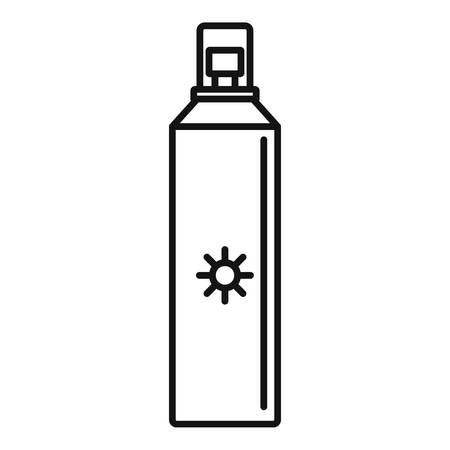 Sun block spray icon. Outline sun block spray vector icon for web design isolated on white backgroundのイラスト素材