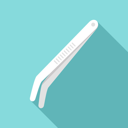 Tweezers icon. Flat illustration of tweezers vector icon for web designのイラスト素材