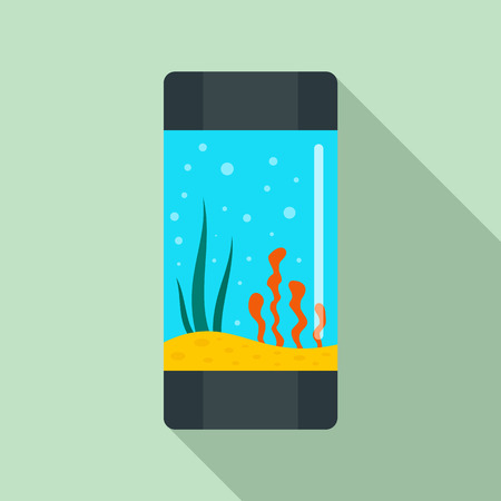 Aquarium tube icon, flat styleのイラスト素材