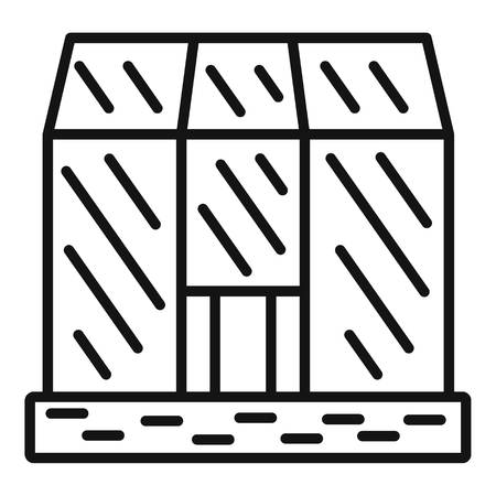 Glasshouse icon. Outline glasshouse vector icon for web design isolated on white backgroundのイラスト素材