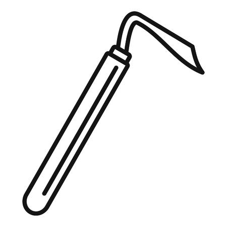 Hoof pick icon. Outline hoof pick vector icon for web design isolated on white backgroundのイラスト素材