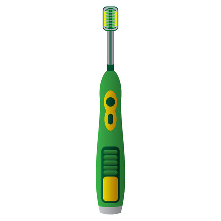Electric toothbrush icon. Cartoon of electric toothbrush vector icon for web design isolated on white backgroundのイラスト素材