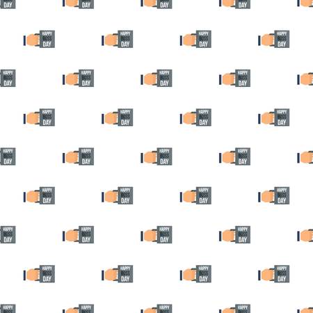 Happy boss day cup pattern seamless vector repeat for any web designのイラスト素材