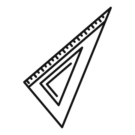 Angle ruler icon, outline styleの写真素材