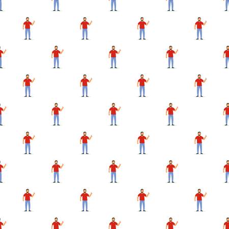 Thumb up man pattern seamless vector repeat for any web designのイラスト素材