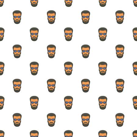 Hipster man face pattern seamless vector repeat for any web designのイラスト素材
