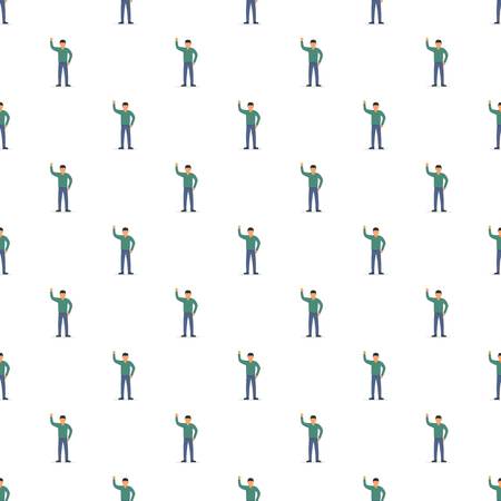 Man hand up pattern seamless vector repeat for any web designのイラスト素材