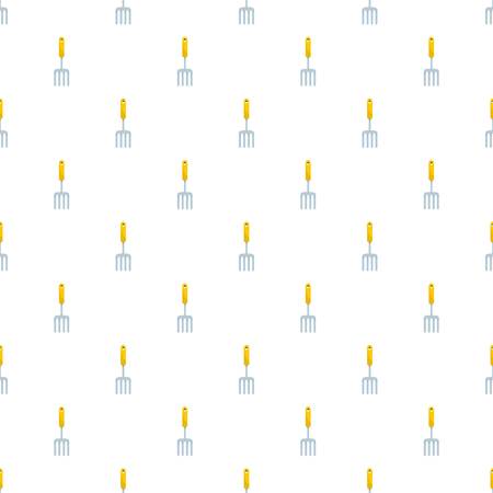 Hand garden rake pattern seamless vector repeat for any web designのイラスト素材