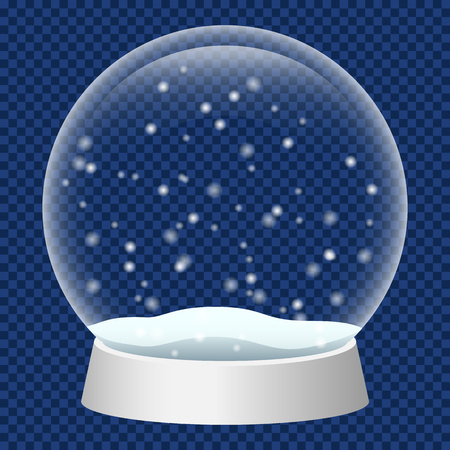 Glass snowglobe icon. Realistic illustration of glass snowglobe vector icon for web designのイラスト素材