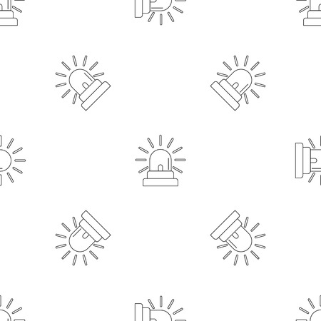 Siren icon. Outline illustration of siren vector icon for web design isolated on white backgroundのイラスト素材