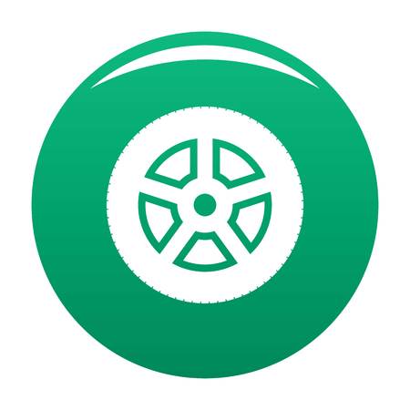 Wheel icon vector greenのイラスト素材
