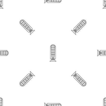 Heater fan icon. Outline illustration of heater fan vector icon for web design isolated on white backgroundのイラスト素材