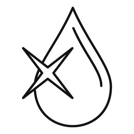 Eye drop oil icon, outline styleの写真素材