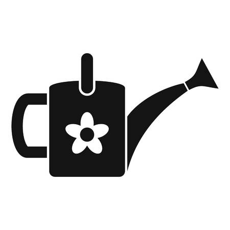 Flower watering can icon, simple styleの写真素材