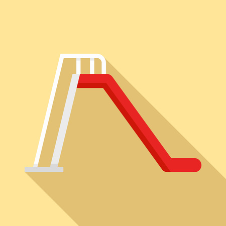 Kid slide icon, flat styleの写真素材