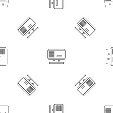Electric boiler icon. Outline illustration of electric boiler vector icon for web design isolated on white backgroundのイラスト素材