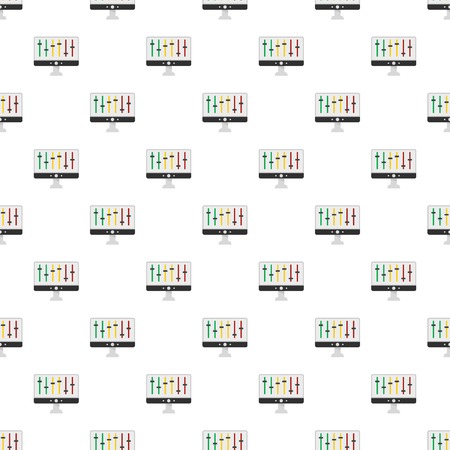 Equalizer on monitor pattern seamless vector repeat for any web designのイラスト素材