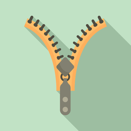 Zipper element icon. Flat illustration of zipper element vector icon for web designのイラスト素材
