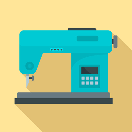 Digital sew machine icon. Flat illustration of digital sew machine vector icon for web designのイラスト素材