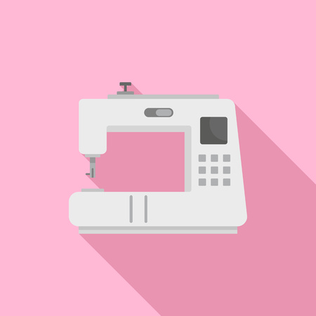Modern sew machine icon. Flat illustration of modern sew machine vector icon for web designのイラスト素材