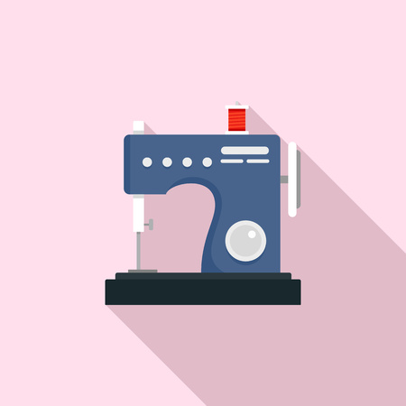 Small sew machine icon. Flat illustration of small sew machine vector icon for web designのイラスト素材