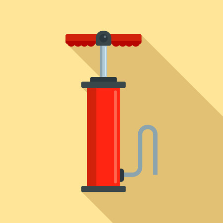 Car air pump icon, flat styleのイラスト素材