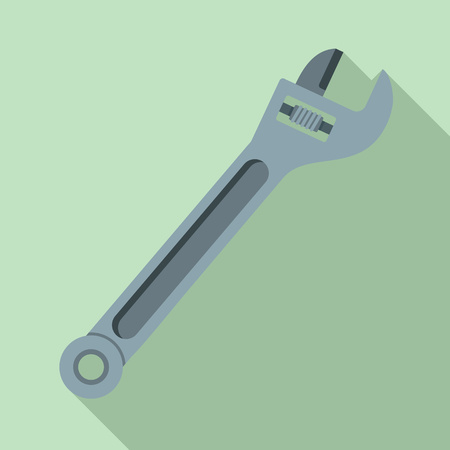 Car adjustable wrench icon. Flat illustration of car adjustable wrench vector icon for web designのイラスト素材