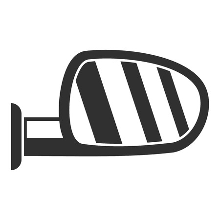 Car door mirror icon. Simple illustration of car door mirror vector icon for web design isolated on white backgroundのイラスト素材