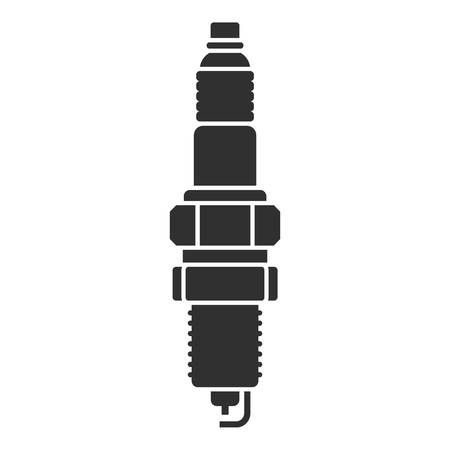 Car spark plug icon, simple style